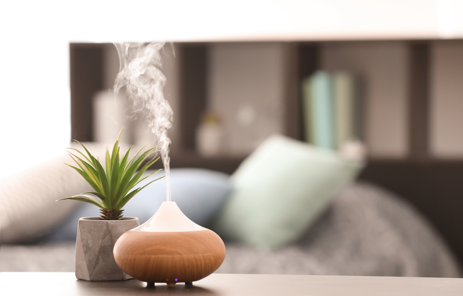 Aroma,Lamp,On,Table